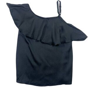 - black one shoulder ruffle top cami top by Cream size 34EU